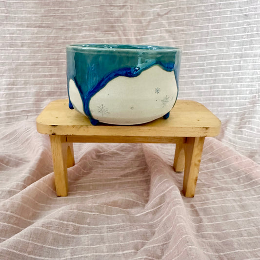 Blue Snowflake Bowl