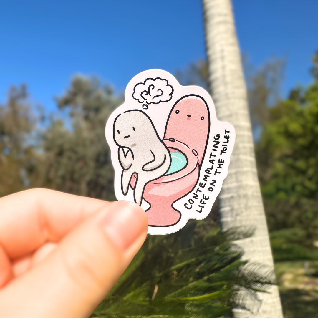 "Contemplating Life" Relatable Vinyl Sticker