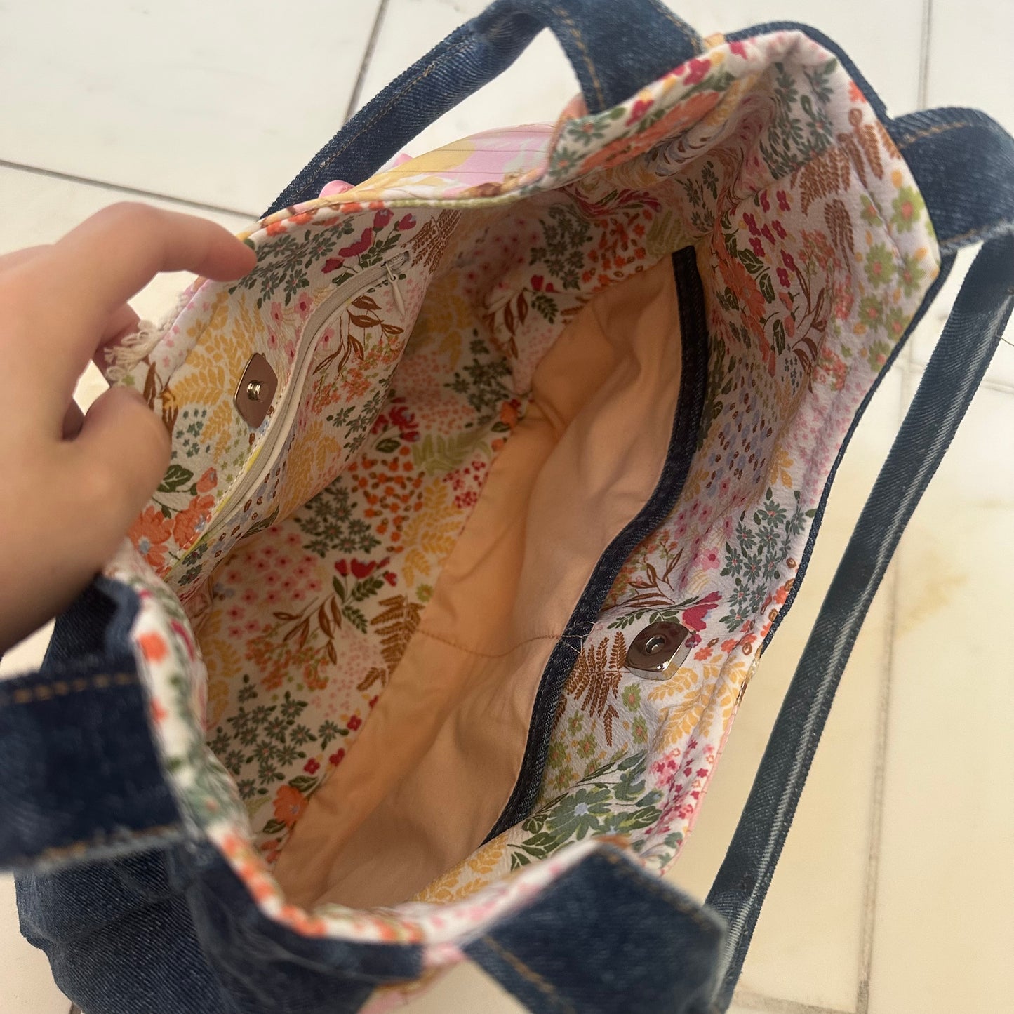 Pink Floral Qipao Bag with Tassle