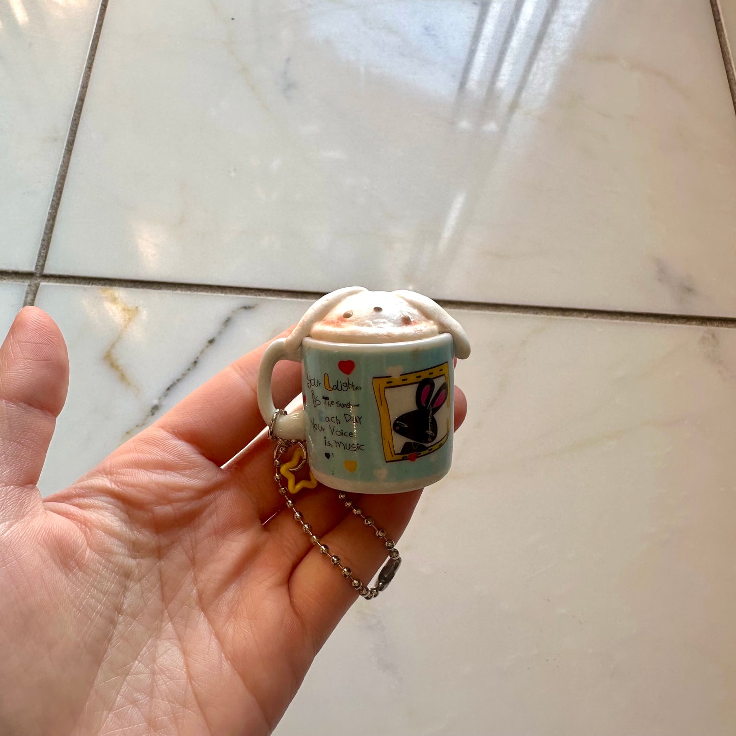 Latte Art Keychain (Bunny)
