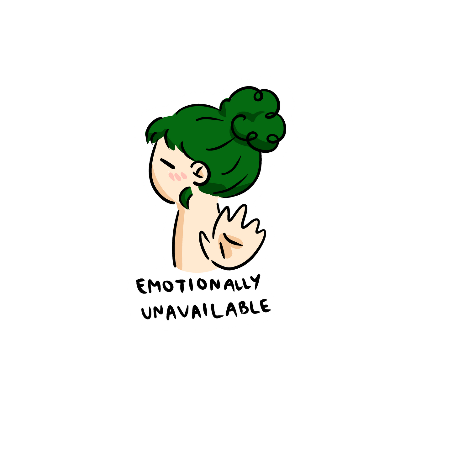 "Emotionally Unavailable" Relatable Vinyl Sticker