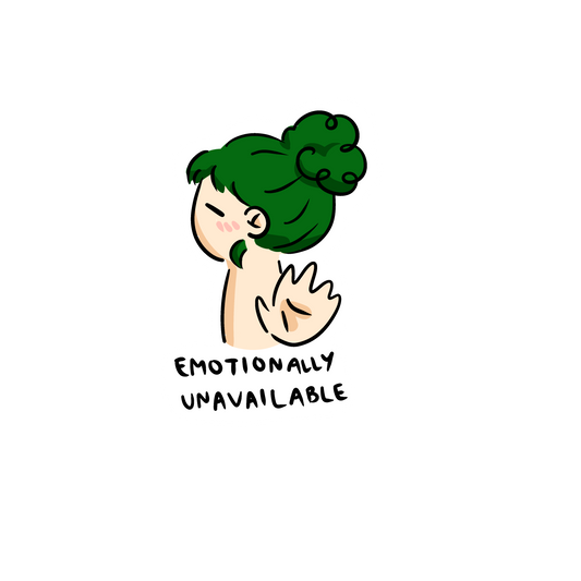 "Emotionally Unavailable" Relatable Vinyl Sticker