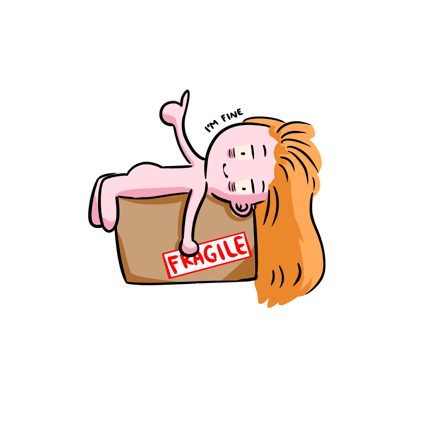 "I'm Fine" Relatable Vinyl Sticker