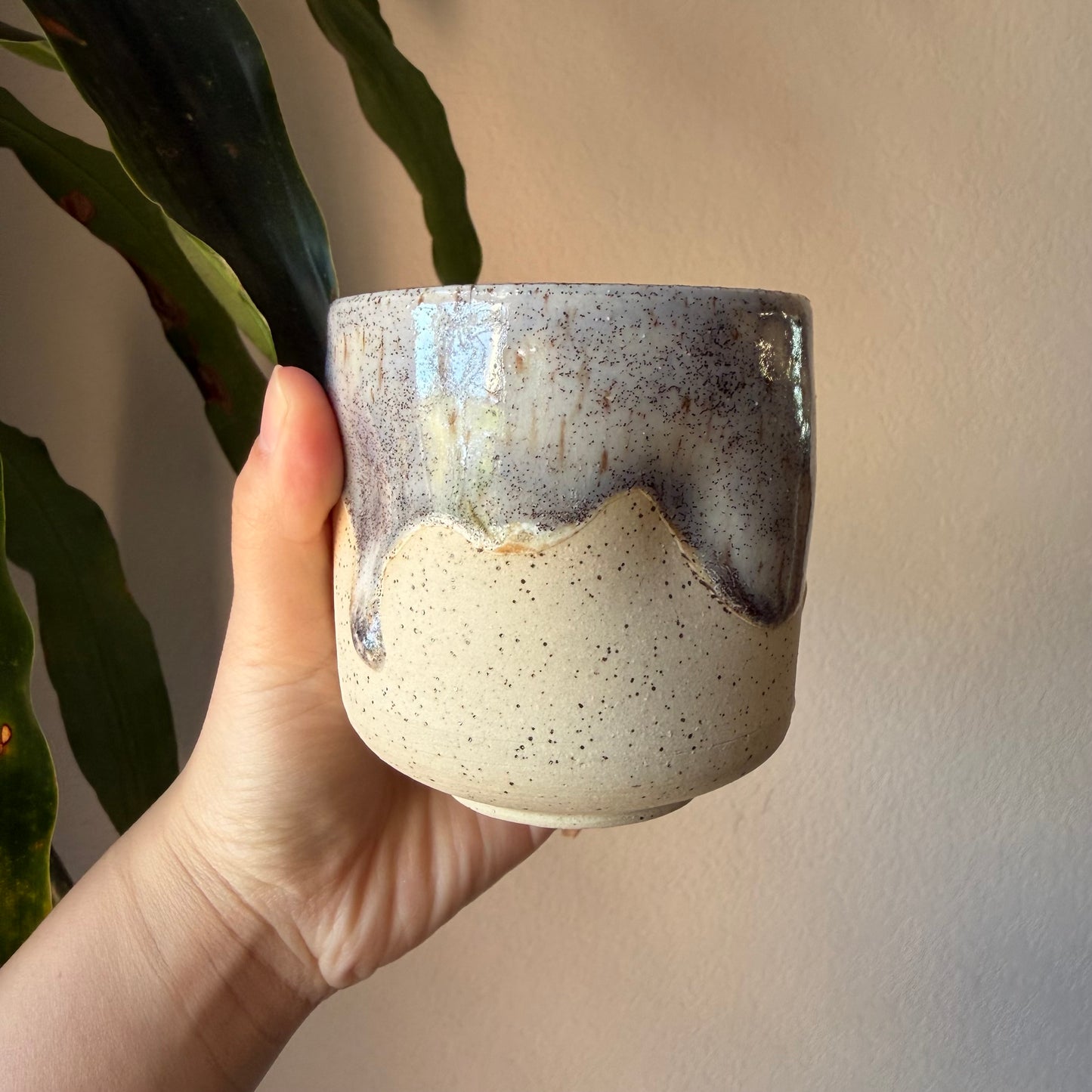 Speckled Blue Drippy Cup