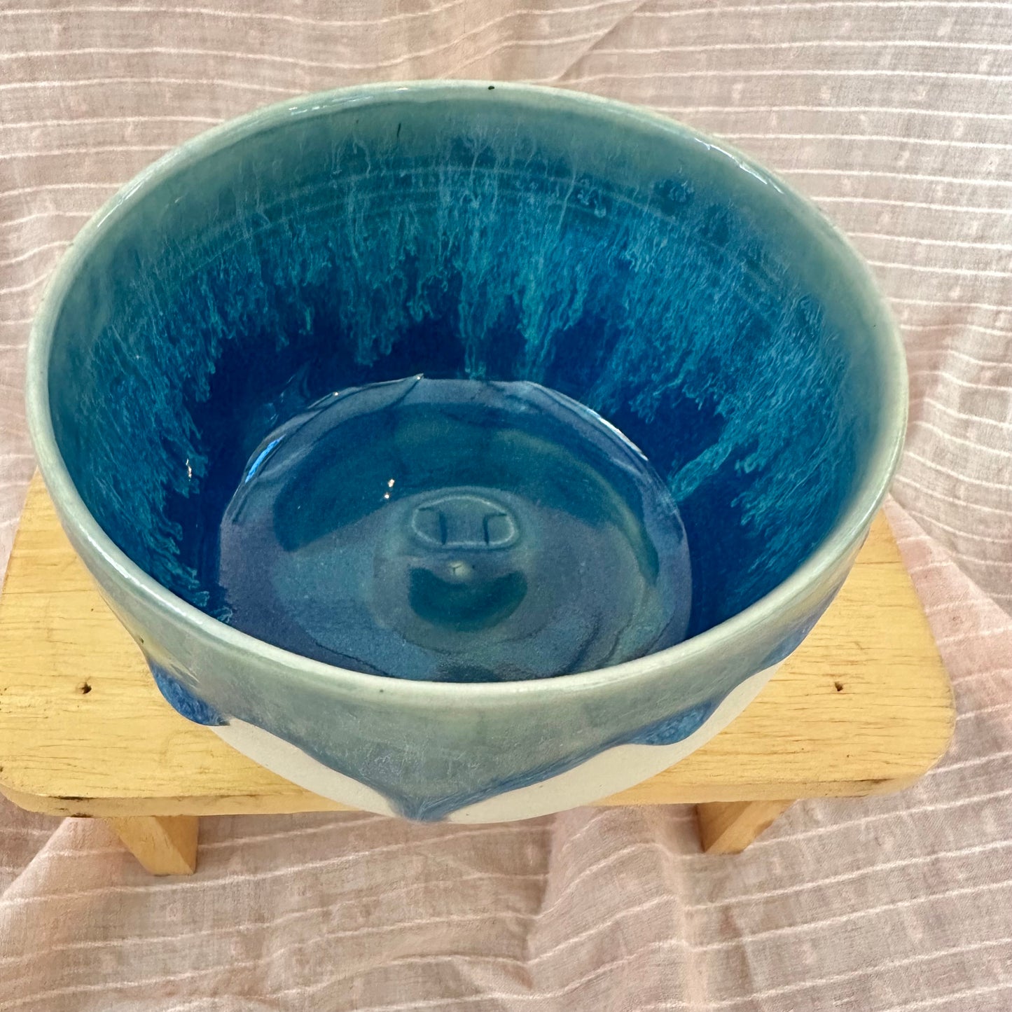 Blue Snowflake Bowl (B-Grade)