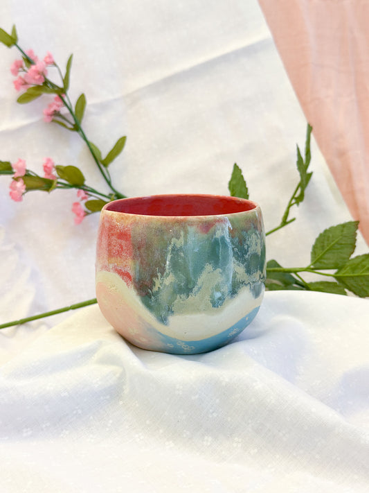 Pink/Blue Sakura Drippy Bowl
