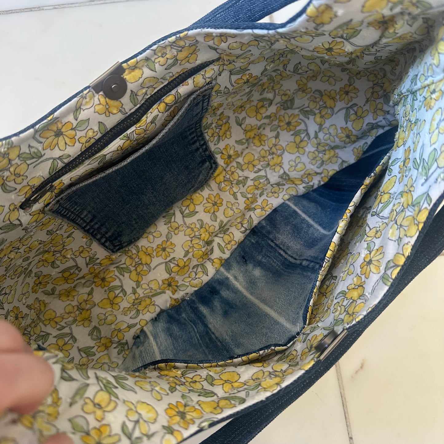 Denim Patchwork Bag