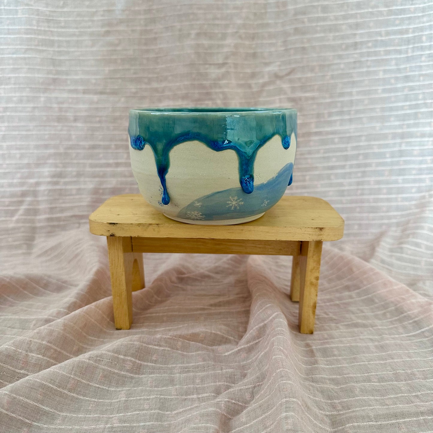 Blue Snowflake Bowl (B-Grade)