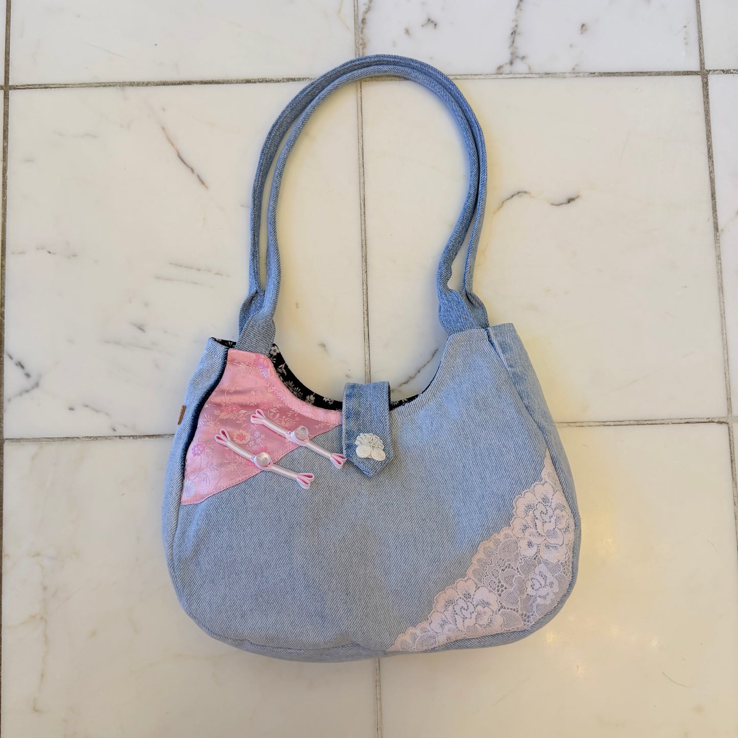 Pink Lace Qipao Bag