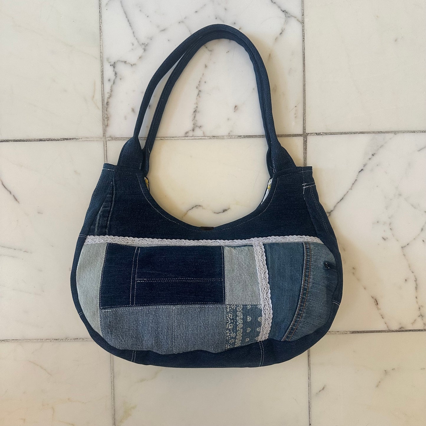 Denim Patchwork Bag