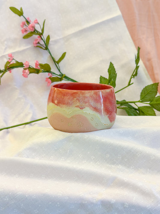 Pink Sakura Drippy Bowl