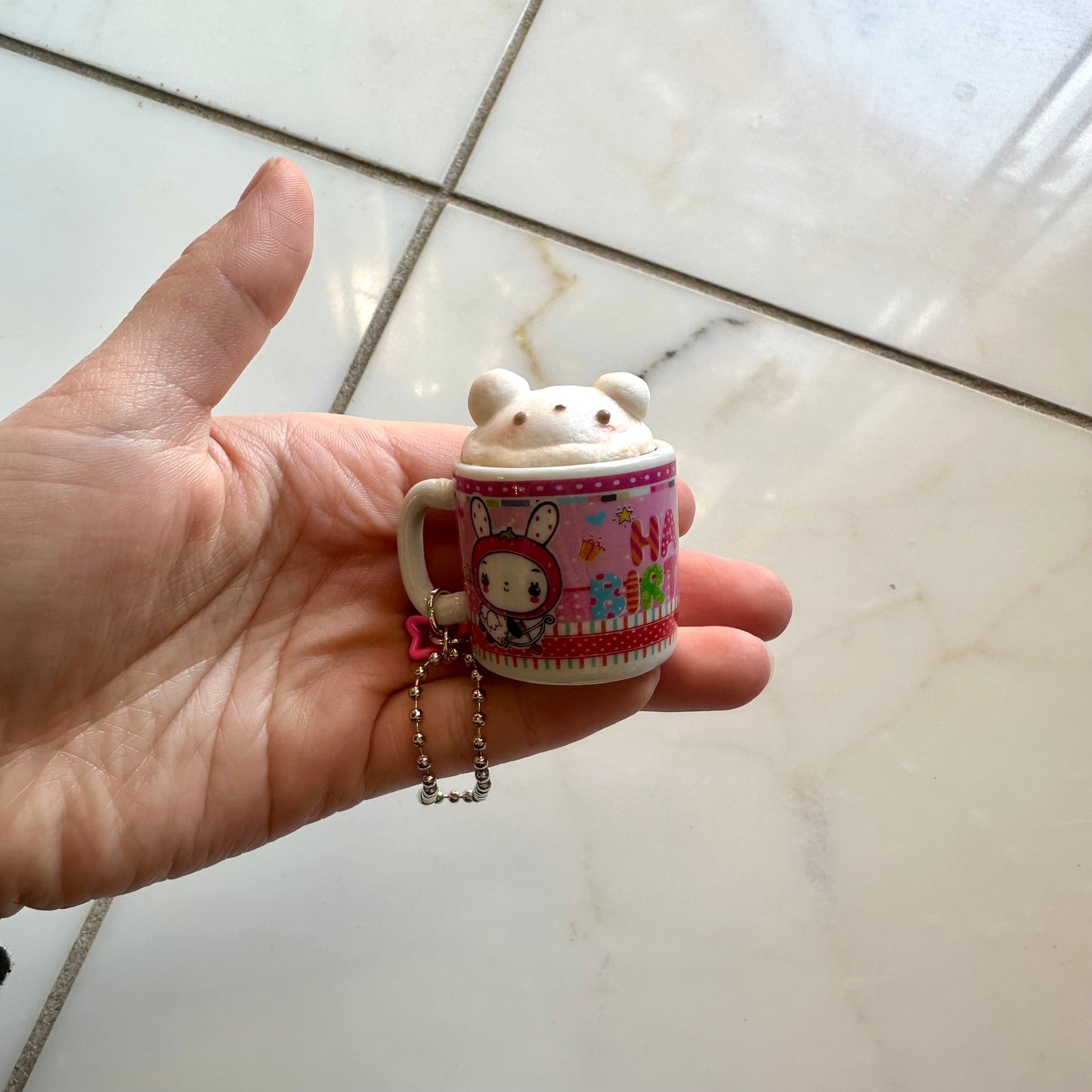 Latte Art Keychain (Bear)