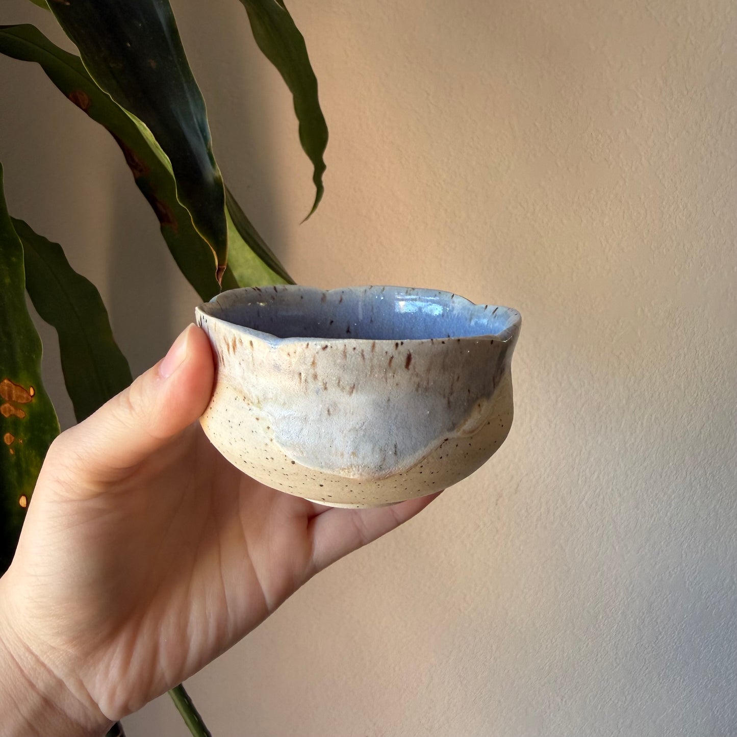 Light Denim Flower Cup
