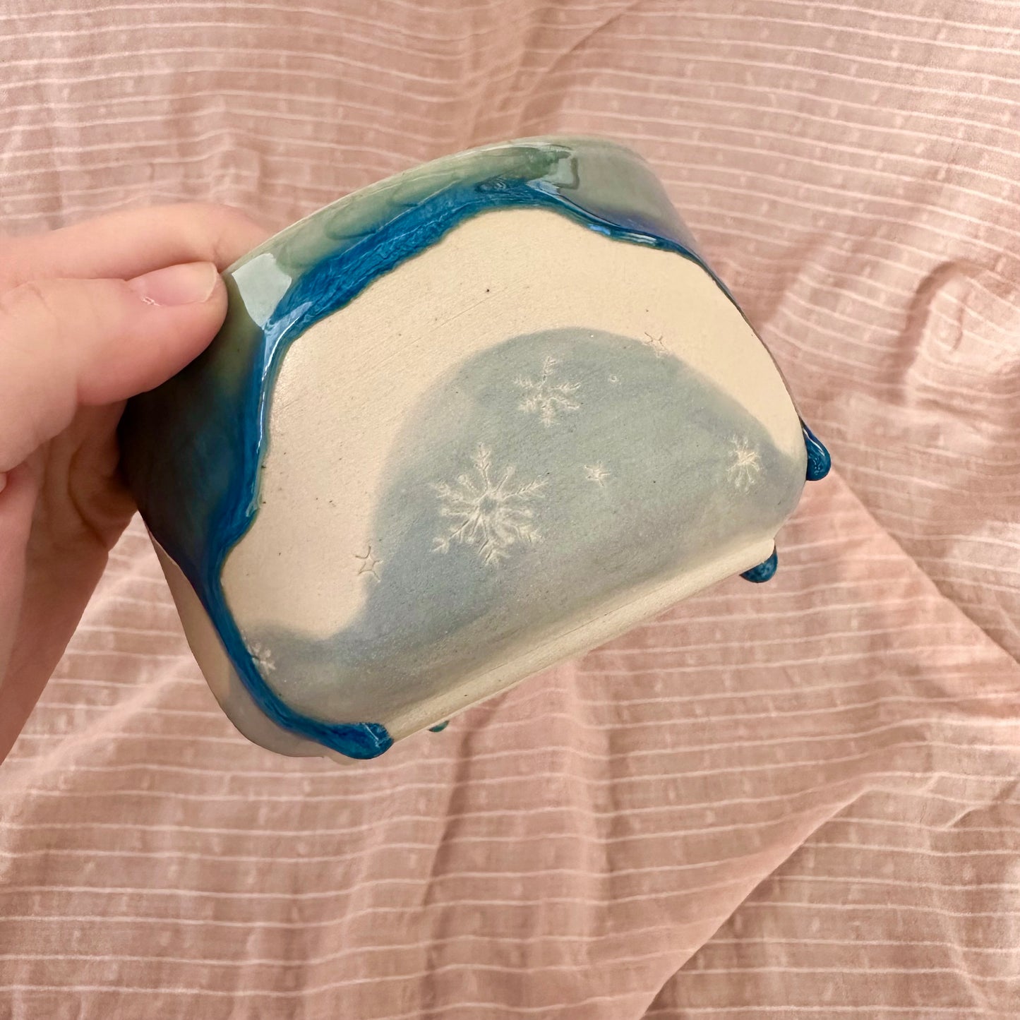 Blue Snowflake Bowl